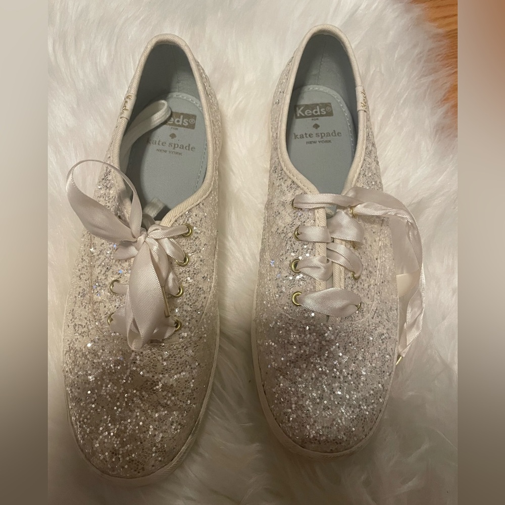 Kate Spade X Keds Sparkly Champion Glitter Silver Bri… Gem